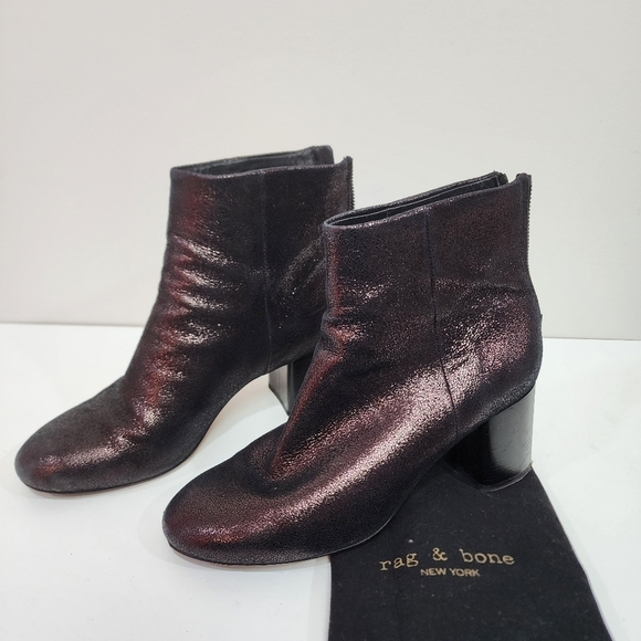 Rag & bone drea metallic booties, size 37 - Picture 1 of 6
